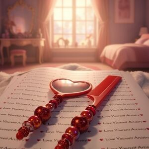 Love Yourself Artistry Red Heart Hair Comb Set